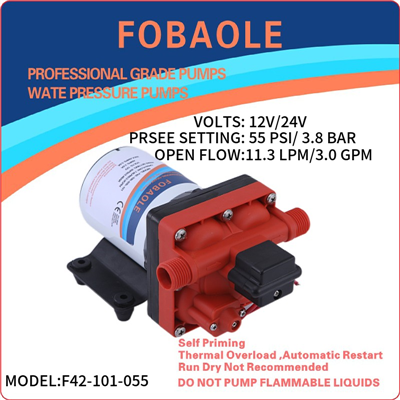 F42款7.6升直流全自动电动12V热水器花洒浴室抽水泵增压隔膜泵24V